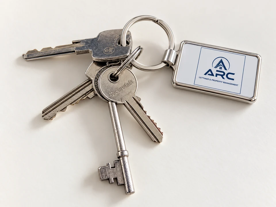 Keys with an ARC branded keyring